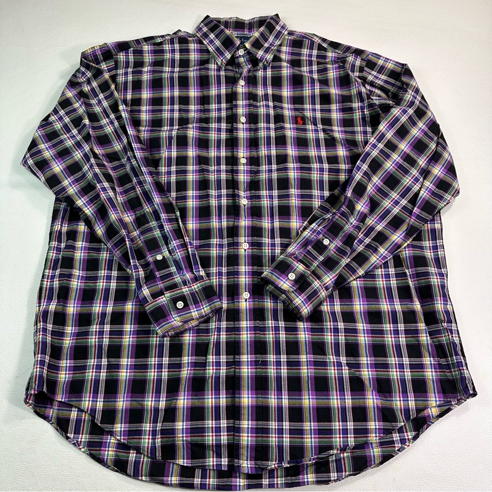 Polo Ralph Lauren Mens Classic Fit Plaid Shirt Long Sleeve Button Down